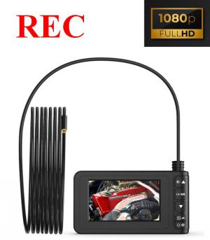 Profesjonalna Kamera Endoskopowa-Inspekcyjna FULL HD + Ekran LCD 4,3" + Zapis + Akcesoria Dodatkowe.