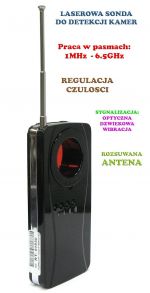 Laserowy Wykrywacz Podsłuchów, Kamer, GSM, Lokalizatorów GPS... Laserowy Wykrywacz Podsłuchów, Kamer, GSM, Lokalizatorów GPS...