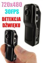 Szpiegowski Mikro-Rejestrator (wielk. kciuka!), Nagrywający Obraz+Dźwięk + Detekcja Dźwięku (VOX)...