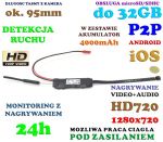Szpiegowska Mini-Kamera HD (do ukrycia/zabudowy) WiFi/P2P (zasięg cały świat!) + Zapis...