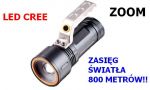 Profesjonalna Akumulatorowa Policyjna Latarka Szperacz (zasięg 800m!!) LED CREE + ZOOM + Stroboskop. Profesjonalna Akumulatorowa Policyjna Latarka Szperacz (zasięg 800m!!) LED CREE + ZOOM + Stroboskop.