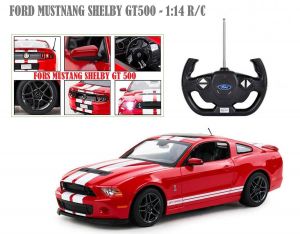 Duży Zdalnie Sterowany FORD Mustang Shelby GT500 (1:14) RASTAR + Pilot Sterujący (czerwony).