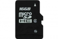 Mikro karta zapisu/pamięci SD/HC 16GB + adapter SD.