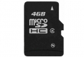 Mikro-karta zapisu SD/HC 4GB + Adapter SD.